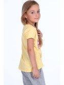 T-Shirt mit gelber Applikation NDZ8171 – Online-Shop – Boutique